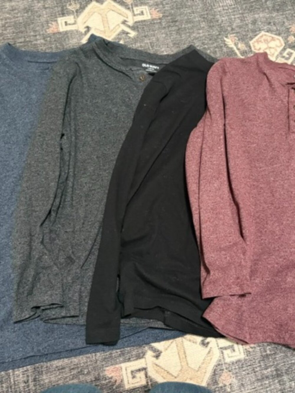 Bundle of 4 Long Sleeve Old Navy Boys Shirts Size L (10/12) EUC